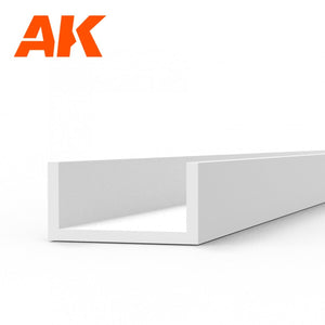AK Interactive AK6556 U CHANNEL 4.0 WIDTH X 350MM – STYRENE U CHANNEL – (3 UNITS) – imagen 3