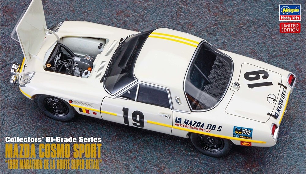 Hasegawa CH50 Collectors&amp;#39; Hi-Grade Series Mazda Cosmo Sport 1968 Marathon de la Route Super Detail 1/24 – image 2