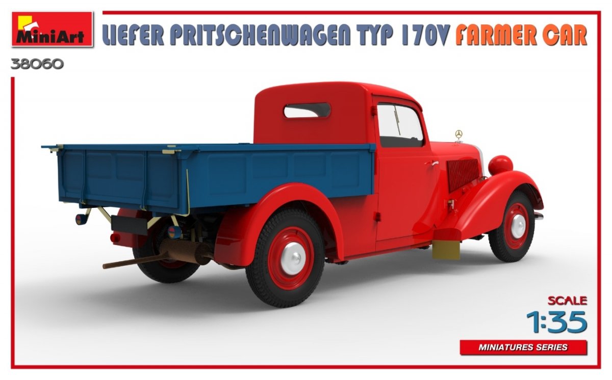 MiniArt 38060 LIEFER PRITSCHENWAGEN TYP 170V FARMER CAR 1/35 – immagine 8