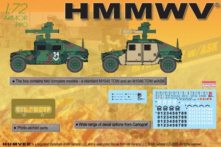 Dragon 7296 HMMWV M1045 TOW + M1046 TOW w/ASK 1/72 – image 2