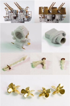 Pontos 21002F1 USS Missouri Iowa 1944 Advanced Add-on Set for Trumpeter 05399 kit – Bild 3