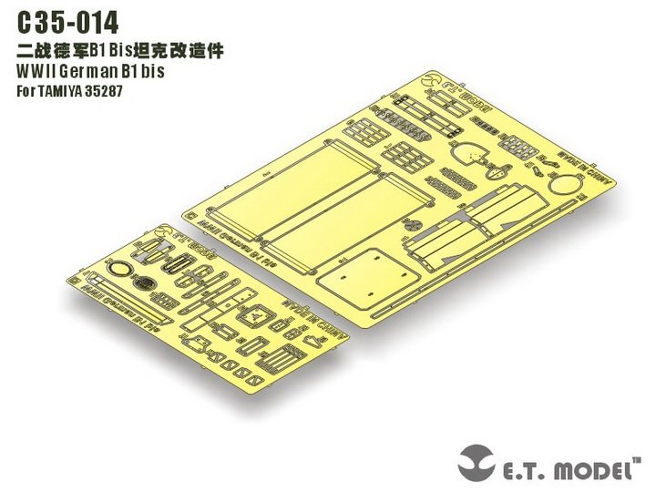 Maquette ET C35-014 B1 bis allemand de la Seconde Guerre mondiale pour TAMIYA 35287 1/35