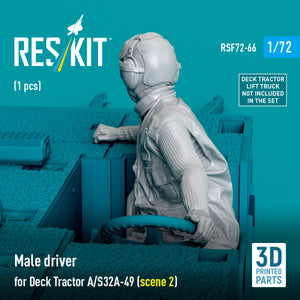 RESKIT RSF72-0066 Conducteur masculin pour tracteur de terrassement A/S32A-49 (scène 2) (1 pièce) (Impression 3D) 1/72  – image 3