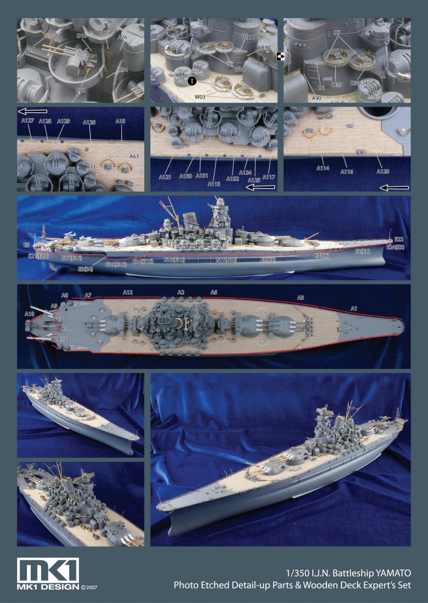 MK1 Design MD-35024 New Yamato Super Detail 1/350 – immagine 12