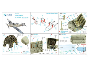 Quinta Studio QD32191 Bf 109G-14 3D-Printed coloured Interior on decal paper (Zoukei Mura SWS) 1/32 – imagen 2