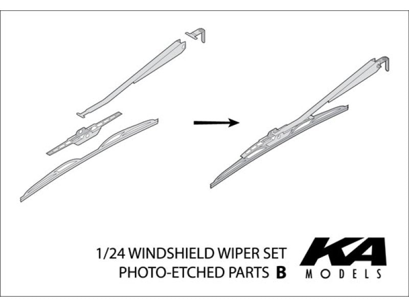 KA Models KA-24011 Windshield Wiper Type B Black Coated ( wycieraczki )1/24 – immagine 3