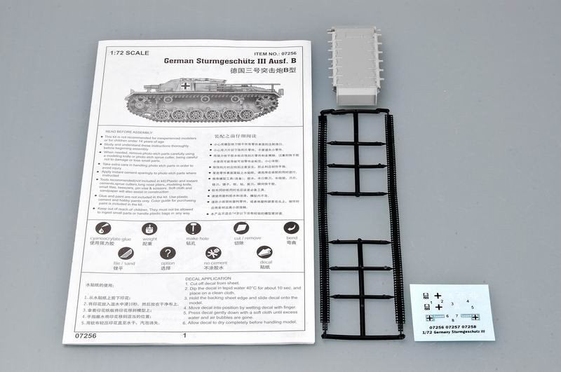 Trumpeter 07256 German Sturmgeschutz III Ausf. B 1/72 – Bild 3