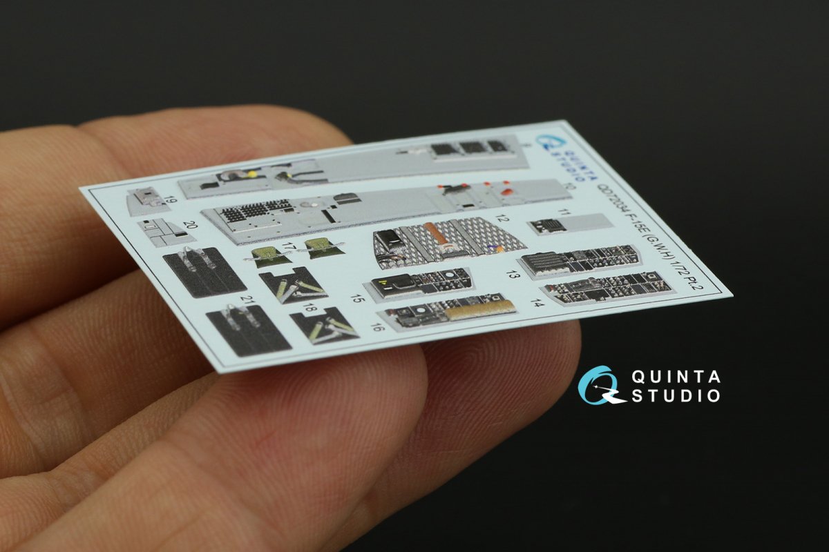 Quinta Studio QD72034 F-15E 3D-Printed &amp;amp; coloured Interior on decal paper (GWH) 1/72 – Bild 12