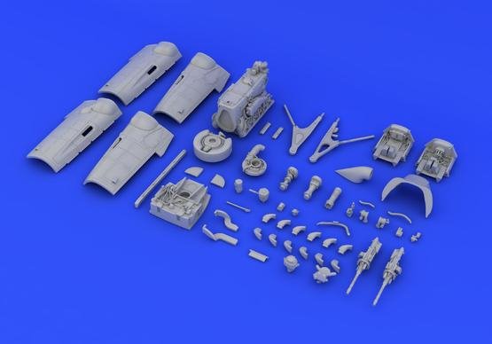 Eduard 648250 Bf 109G-6 engine &amp;amp; fuselage guns 1/48 EDUARD – immagine 7