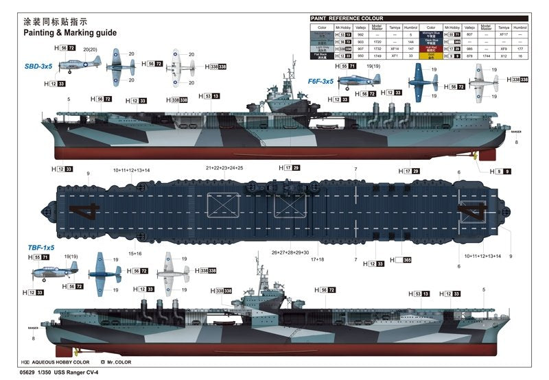 Trumpeter 05629 USS Ranger CV-4 1/350 – imagen 7