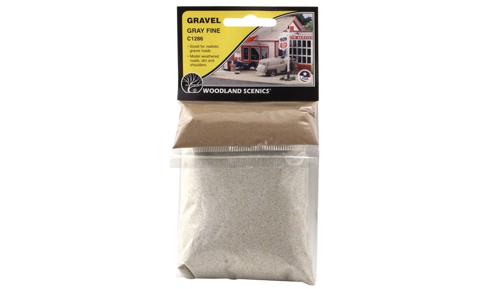 Woodland Scenics WC1286 Gravel Gray Fine - fine gray gravel – image 2