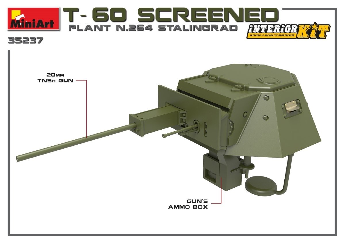 MiniArt 35237 T-60 SCREENED (PLANT NO.264 STALINGRAD) INTERIOR KIT 1/35 – zdjęcie 6