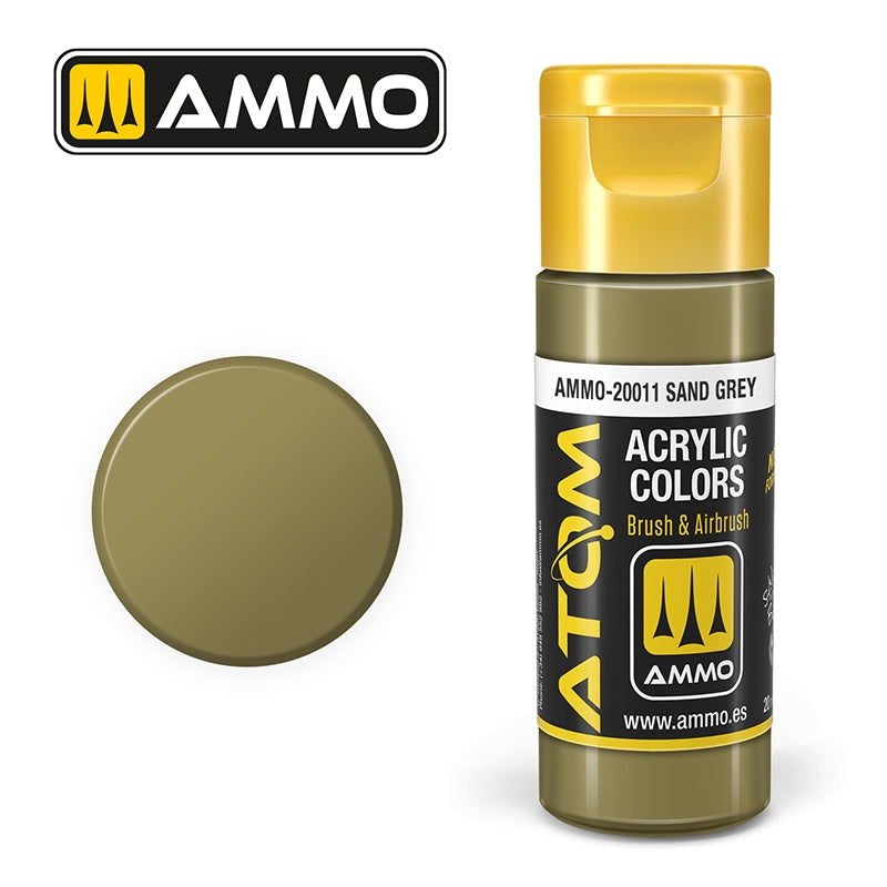 AMMO of Mig Jimenez 20011 ATOM COLOR Sand Gray 20ml