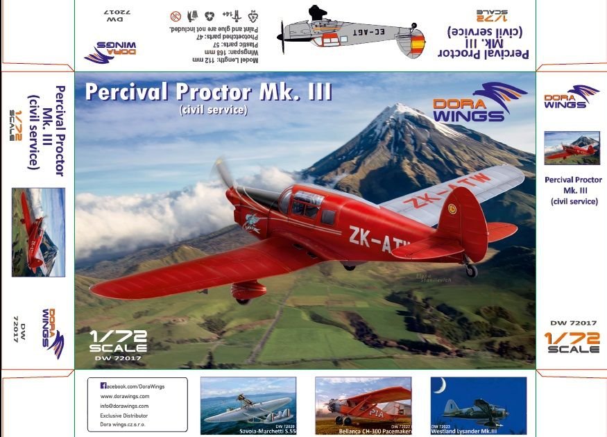 Dora Wings 72017 Percival Proctor Mk.III civil registration 1/72 – imagen 2