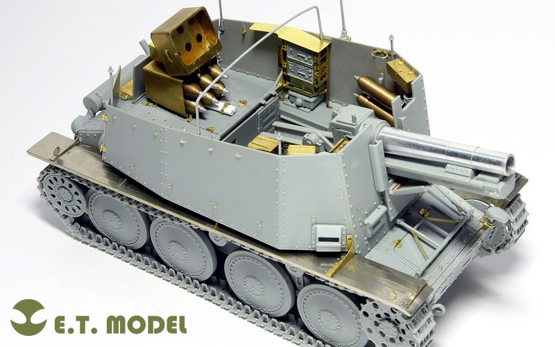 E.T. Model E35-005 WWII German Sd.Kfz.138/1 Ausf.H 15cm sIG33/1 “Grille” (For DRAGON 6470) 1/35 – immagine 9