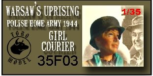 ToRo Model 35F03 Powstanie Warszawskie - Łączniczka AK / Warsaw&amp;#39;s Uprising girl courier - Polish Home Army 1944 1/35 – immagine 2