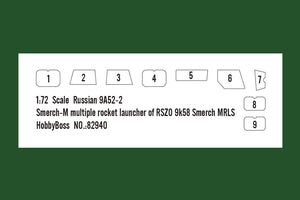 Hobby Boss 82940 Lance-roquettes multiple russe 9A52-2 Smerch-M de RSZO 9k58 1/72 – image 3