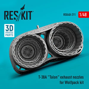 RESKIT RSU48-0211 T-38A &amp;quot;TALON&amp;quot; EXHAUST NOZZLES FOR WOLFPACK KIT (3D PRINTED) 1/48 – immagine 2