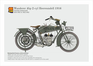 Copper State Models B32-002 Wanderer 4PS 1916 Motorcycle 1/32 – image 6