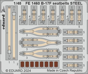 Eduard FE1460 B-17F seatbelts STEEL EDUARD 1/48