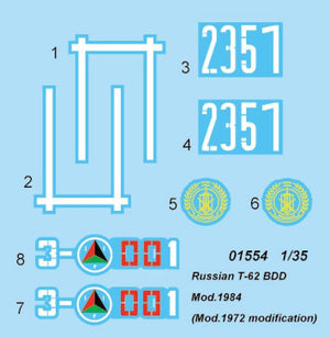 Trumpeter 01554 Russian T-62 BDD Mod.1984 1/35 – Bild 4