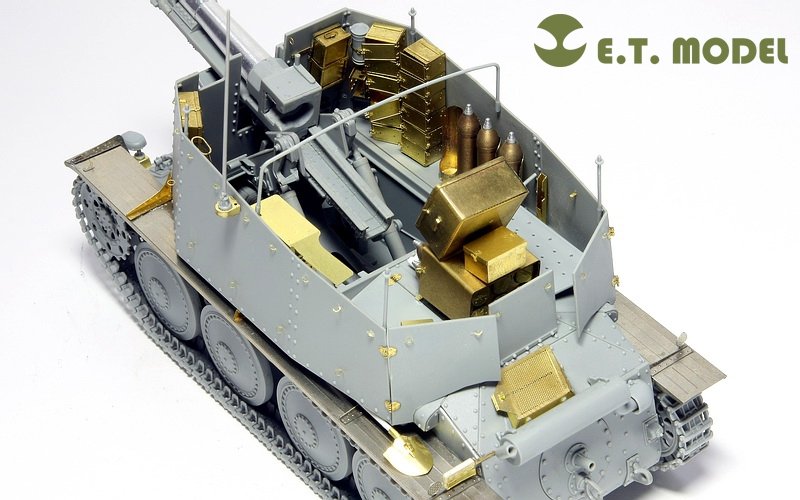 E.T. Model E35-005 WWII German Sd.Kfz.138/1 Ausf.H 15cm sIG33/1 “Grille” (For DRAGON 6470) 1/35 – immagine 3