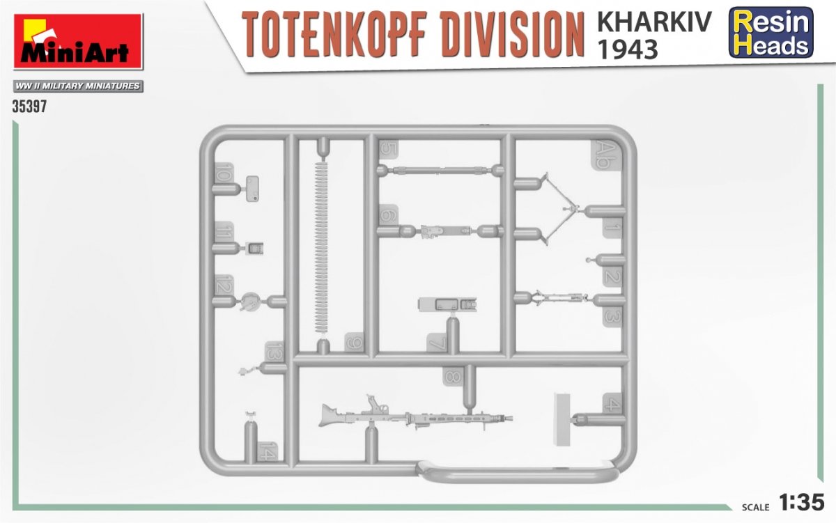 MiniArt 35397 TOTENKOPF DIVISION. KHARKOV 1943. RESIN HEADS 1/35 – immagine 6