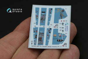 Quinta Studio QD48188 Su-30SM 3D-Printed coloured Interior on decal paper (for KittyHawk kit) 1/48 – imagen 3