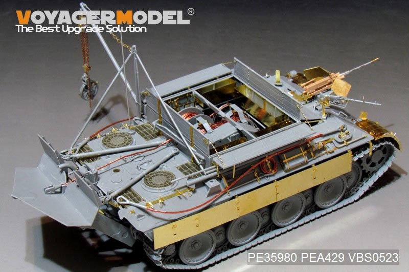 Maquette Voyager PE35980 Bergepanther Ausf.A allemand de la Seconde Guerre mondiale (type tardif, porte-outils Panther G) - Base pour TAKOM 2101 au 1/35 – image 10