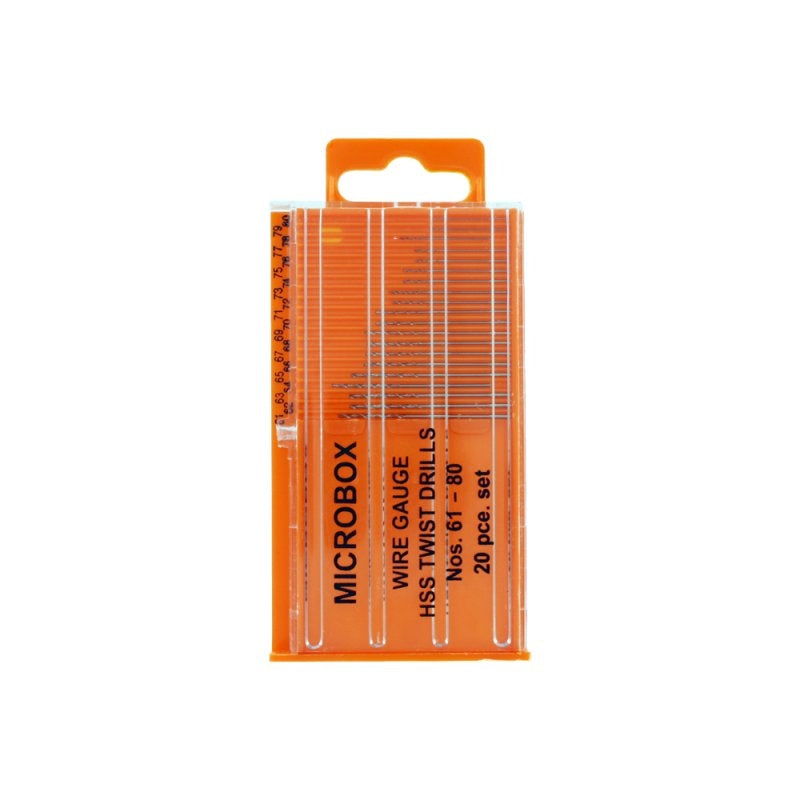 Coffret de forets Microbox Modelcraft PDR4004 de 20 pièces (n° 61 à 80)