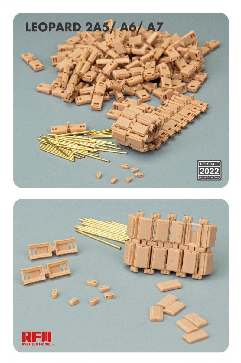 Rye Field Model 2022 LEOPARD 2A5/A6/A7 3D PRINTED WORKABLE TRACK LINKS 1/35 – immagine 2