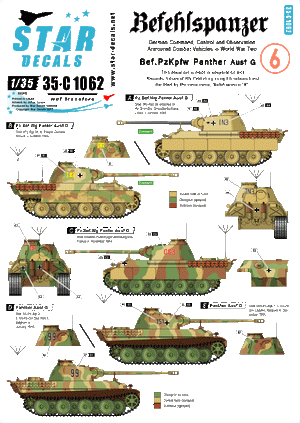 Star Decals 35-C1062 Befehlspanzer # 6 1/35