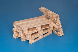 RB Model 35D30 4 x natural wood pallets self assembly kit 1/35 – immagine 2