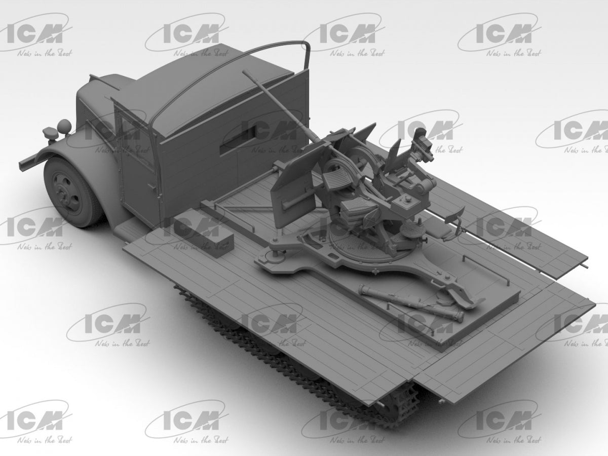 ICM 35455 Sd.Kfz.3b with Flak 38 Truppenluftschutzwagen 1/35 – zdjęcie 16