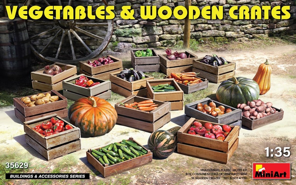 MiniArt 35629 LÉGUMES ET CAISSES EN BOIS 1/35