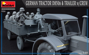 MiniArt 35314 GERMAN TRACTOR D8506 &amp;amp; TRAILER w/CREW 1/35 – zdjęcie 5