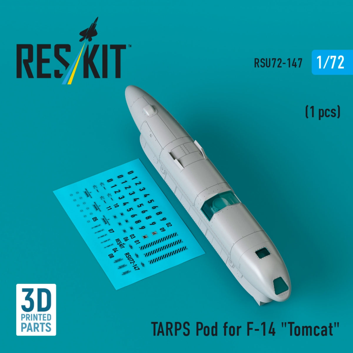 RESKIT RSU72-0147 TARPS pod for F-14 &amp;quot;Tomcat&amp;quot; (1 pcs) (3D Printed) 1/72