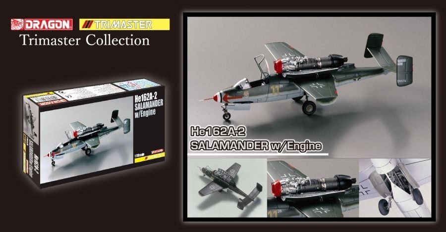 Dragon 5576 He162A-2 Salamander w/Engine 1/48
