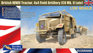 Maquette Gecko Models 35GM0066 Tracteur 4x4 d&amp;#39;artillerie de campagne britannique de la Seconde Guerre mondiale (C8 Mk.II Late) 1/35