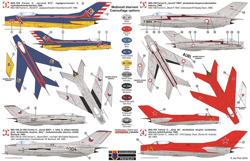 Kovozavody Prostejov KPM0159 MiG-19S Farmer-C “Aerobatics” 1/72 – zdjęcie 2
