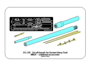 Ensemble de canons Aber 35L-225 pour char lourd allemand MAUS (1/35) – image 9