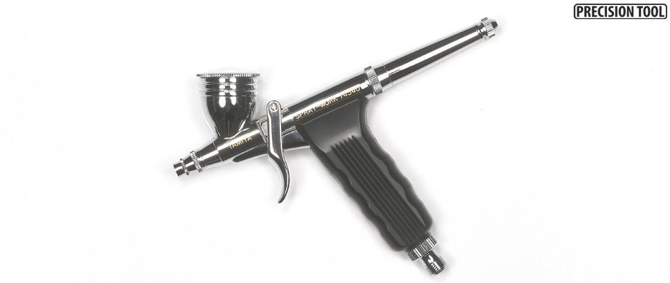Aérographe à gâchette Tamiya 74540 avec godet intégré 0,3 mm