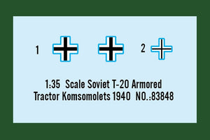 Hobby Boss 83848 Soviet T-20 Armored Tractor Komsomolets 1940 1/35 – immagine 2