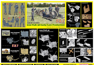 Dragon 6942 2cm FlaK 38 Early/Late Production mit Sd.Ah.51 and Crew (2in1) 1/35 – immagine 2