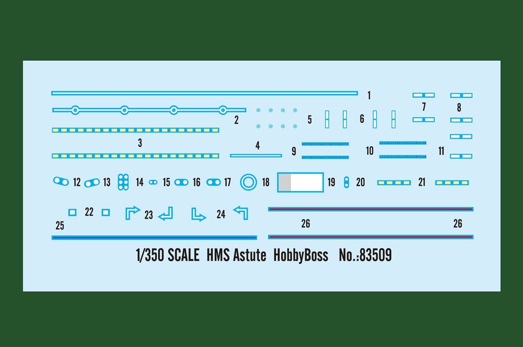 Hobby Boss 83509 Sous-marin de classe HMS Astute (1/350) – image 3