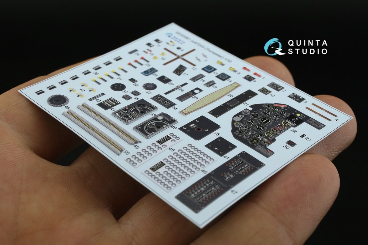 Quinta Studio QD32087 Ju87 D/G 3D-Printed &amp;amp; colored Interior on decal paper (Trumpeter) 1/32 – image 12