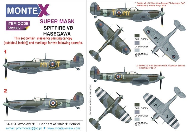 Montex K32362 SPITFIRE VB 1/32