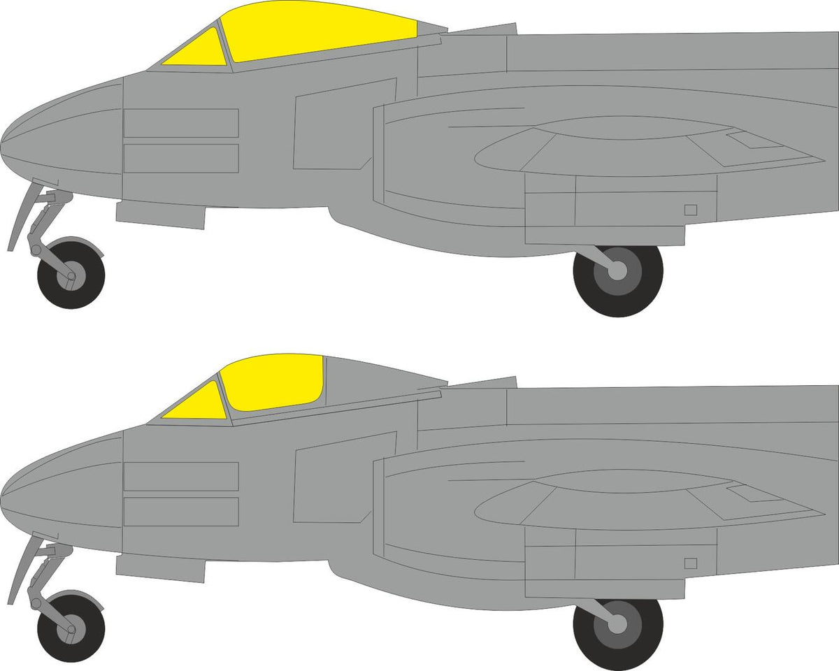Eduard JX356 Meteor F.8 TFace Mask Set for REVELL 1/32