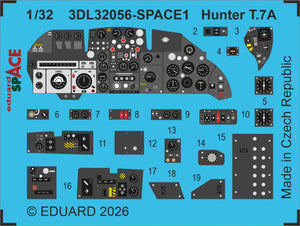 Eduard 3DL32056 Hawker Hunter T.7 A - Space Set for Revell Kits 1/32