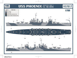 Vee Hobby V57017 USS Phoenix CL-46 1944 - Standard Edition 1/700 – zdjęcie 3
